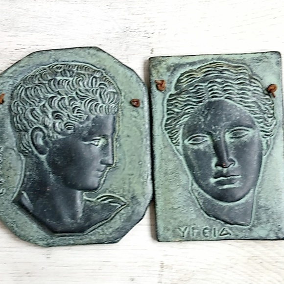 Vintage Other - GREEK Hermes Skopa Wall Plaque Vintage Bas Relief